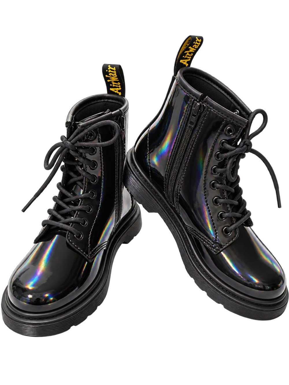 Dr. Martens 1460 J Black Rainbow Iridescent Boots Kids US 2